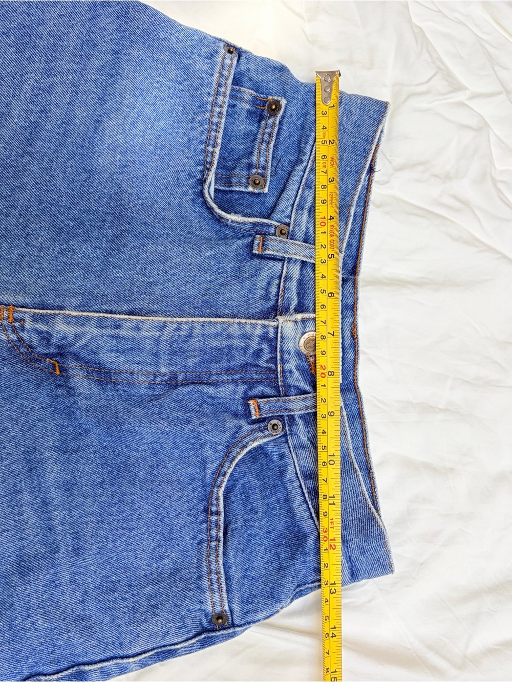 Italian Vintage Casucci High-Rise Blue Denim Cutoff Shorts - Picture 7 of 8